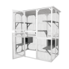 XPT018 cat cage box lovely house cute pet play speace Wooden White Medium