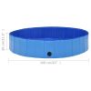 Foldable Dog Swimming Pool Blue 63"x11.8" PVC