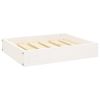 Dog Bed White 20.3"x17.3"x3.5" Solid Wood Pine