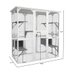 XPT018 cat cage box lovely house cute pet play speace Wooden White Medium