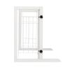 Freestanding Wooden Pet Fence for Stairs, Doorways and Hallways, White