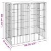 Dog Playpen 6 Panels Black 19.7"x39.4" Powder-coated Steel