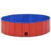 Foldable Dog Swimming Pool Red 47.2"x11.8" PVC