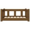 Dog Bed Honey Brown 25.8"x19.9"x11" Solid Wood Pine