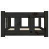 Dog Bed Black 25.8"x19.9"x11" Solid Wood Pine