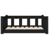 Dog Bed Black 29.7"x21.9"x11" Solid Wood Pine