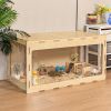 Wooden Hamster Cage Small Animals House, Acrylic Hutch for Dwarf Hamster, Guinea Pig, Chinchilla, Opening Top with Air Vents