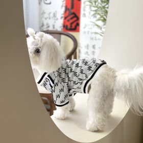 Autumn And Winter Teddy Pet Jacket Zipper Coat (Option: White-XS)