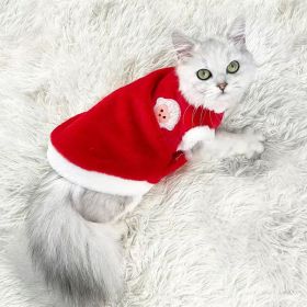 Vest Fluffy Jacket Pet Dog Clothes (Option: Bright Red-XS)