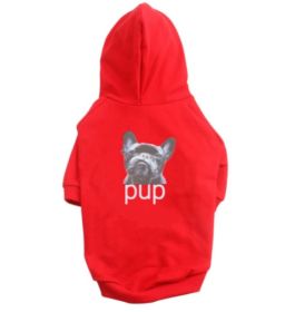 Pet Clothing Dog Hoodie Compared To Bear Cotton Hoodie (Option: Red-2XL)