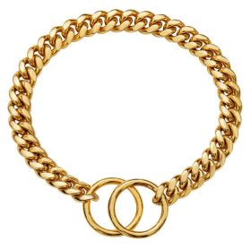 Pet Supplies Stainless Steel Drag Chain Double Ring (Option: Gold-50cm)