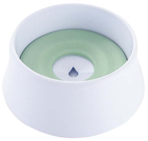 Pet Life 'Pud-Guard' Anti-Spill Floating Water and Food Bowl (Color: green)