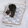 Warming Pet Pad Cartoon Paw Print Cat Warm Bed Plush Sleeping Pad For Small Puppy Dogs Kitten