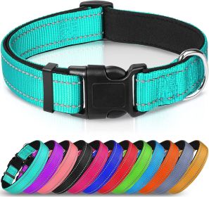 Reflective Dog Collar; Soft Neoprene Padded Breathable Nylon Pet Collar Adjustable for Medium Dogs (Color: orange)