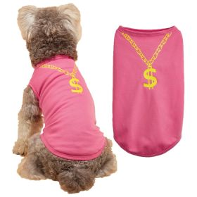 Thin Summer Dog Vest Necklace Dog Pet Clothes (Option: Rose Red-XS)