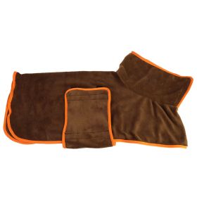 Pet Super Absorbent Quick Drying Fiber Bath Towel (Option: Brown-XL)