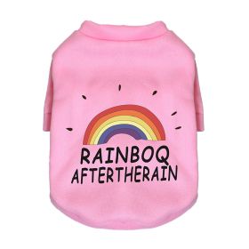 New Dog Pet Clothing Sweater Fleece-lined (Option: Rainbow Pink-L)