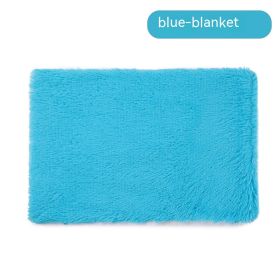 Pet Blanket Dog Bed Cat Winter Thermal Blanket (Option: Blue Blanket-XXL)