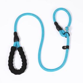 P Chain Pet Hand Holding Rope Reflective Silk Explosion-proof Pet Traction (Option: Blue-M Diameter 10mm-1.7M)