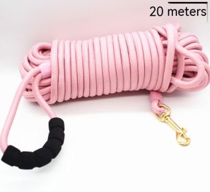 Light Cotton Pet Hand Holding Rope (Option: Light Pink-20 M)