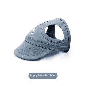 Pet Outdoor Supplies Puppy Peaked Baseball Cap (Option: Dark Blue-S)