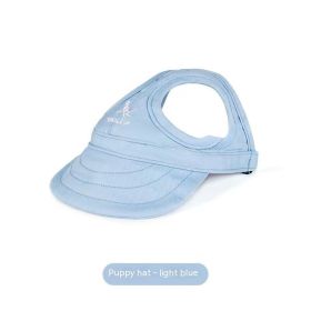 Pet Outdoor Supplies Puppy Peaked Baseball Cap (Option: Light Blue-S)