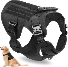 Vest Nylon Water Repellent Tactical Training German Shepherd Dog Chest Strap Explosion-proof (Option: Black-XL)