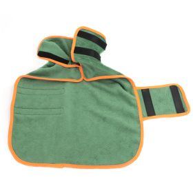 Pet Super Absorbent Quick Drying Fiber Bath Towel (Option: Green-L)