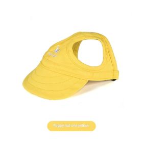 Pet Outdoor Supplies Puppy Peaked Baseball Cap (Option: Yellow-S)